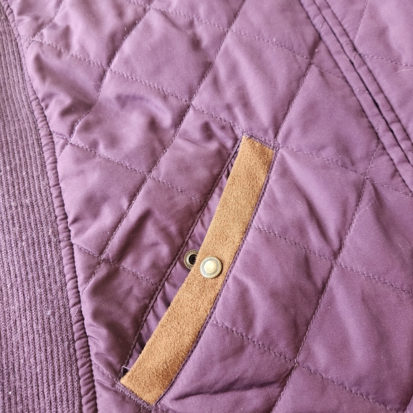 Croft & Barrow Women's Purple Quilted Vest - Picture 5 of 10